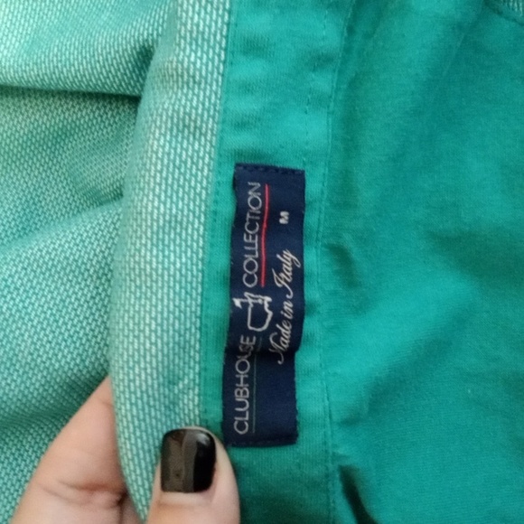 Clubhouse Collective Golf Polo Made In Italy Masters Short Sleeve Mens M - Picture 2 of 11